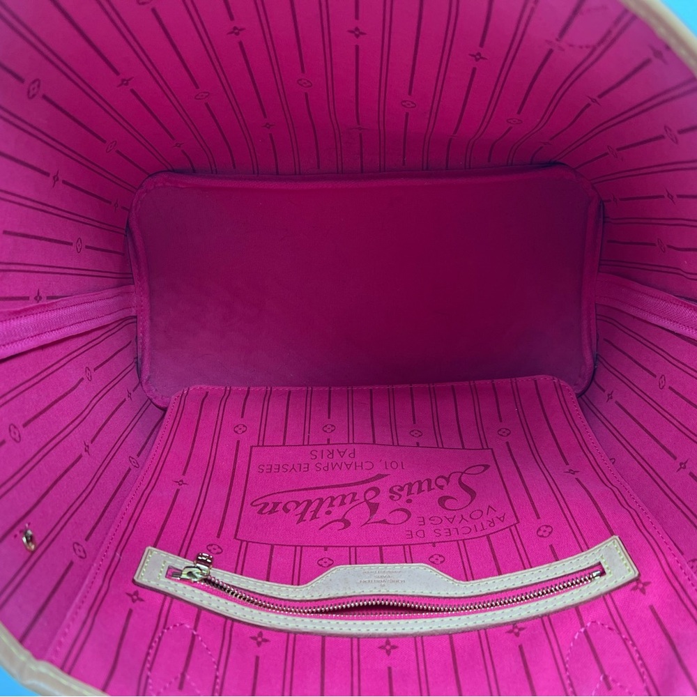 LOUIS VUITTON Neverfull My LV Heritage MM Monogram With Pouch Pink Stripes - Picture 9 of 14